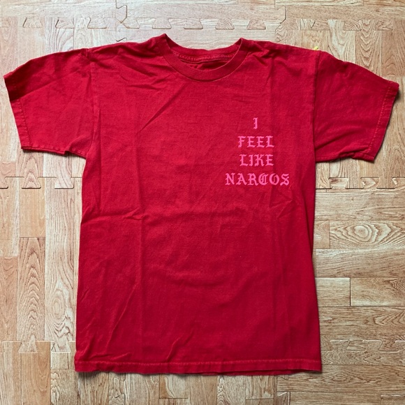 Kanye West Shirt Red Size Small I Feel Like Narcos Pablo Graphic Tee Migos AC - Picture 1 of 7
